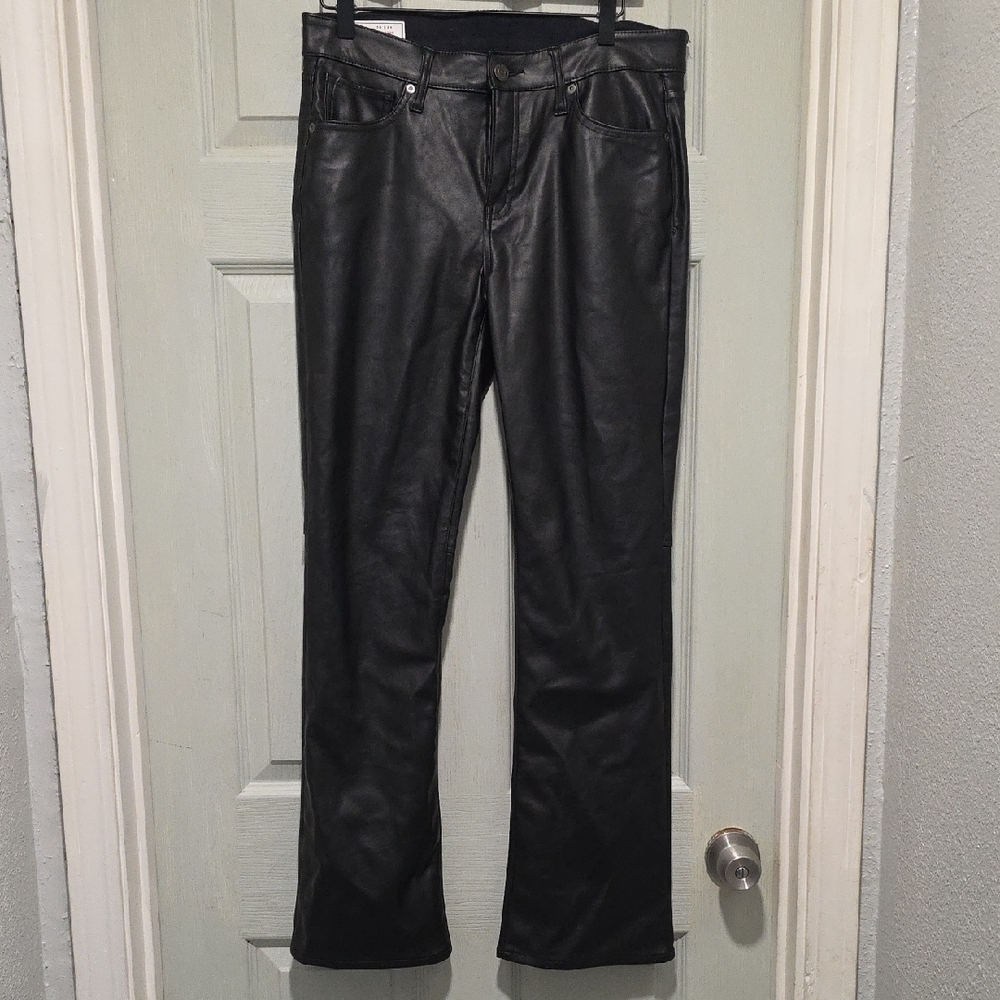 GAP Women's Baby Boot MId Rise Vegan Leather Pants